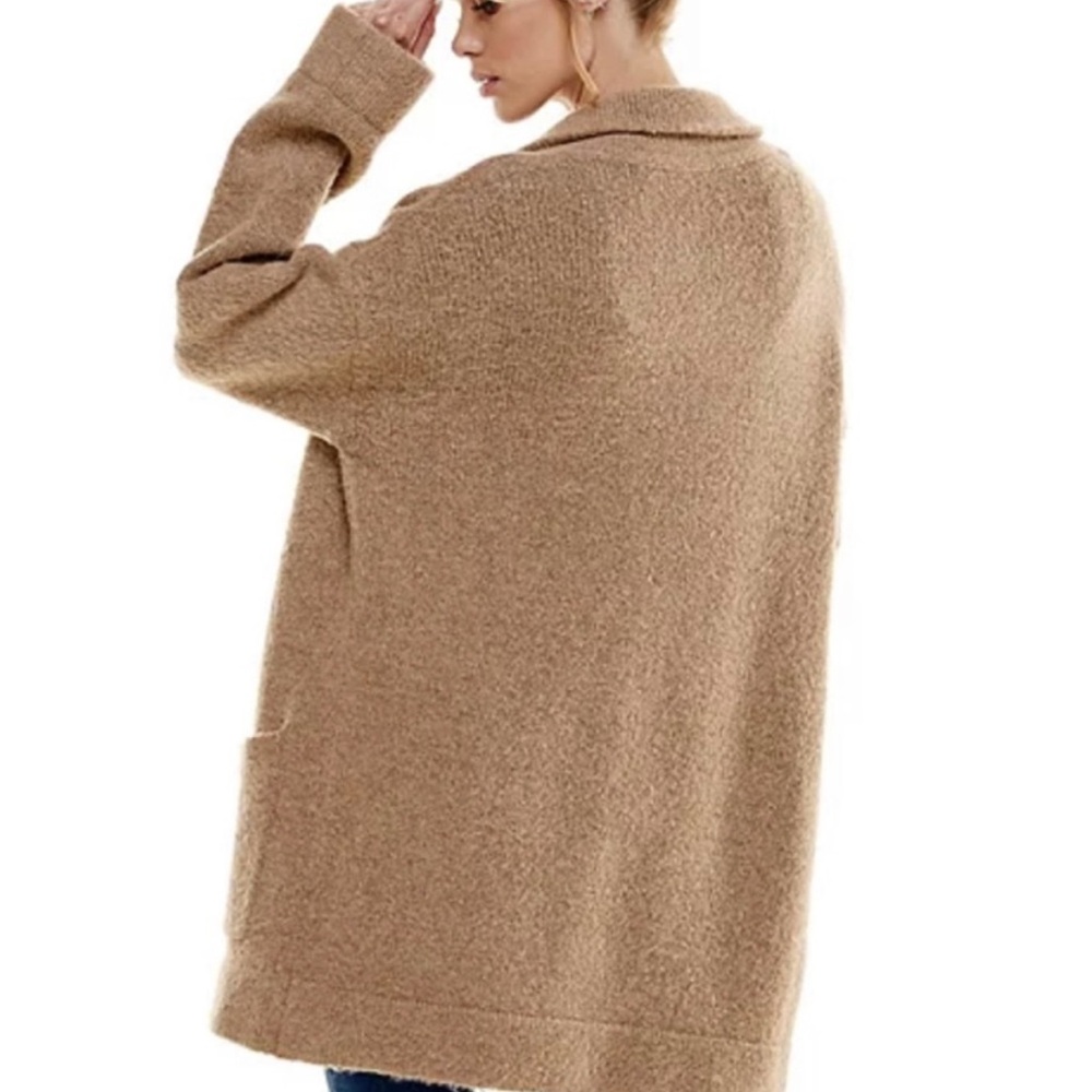 Thread & Supply Open Front Sweater Cardigan - Camel - Picture 2 of 6